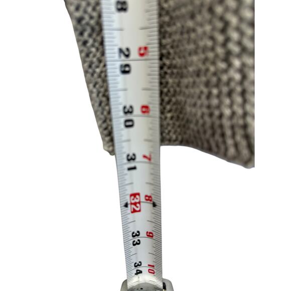 Eileen Fisher 100% Cotton Open Front Cardigan Light Gray Knit Sweater M - Picture 5 of 8